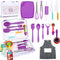 Kids Cooking Sets Real, Kids Cooking and Baking Set with Storage Case