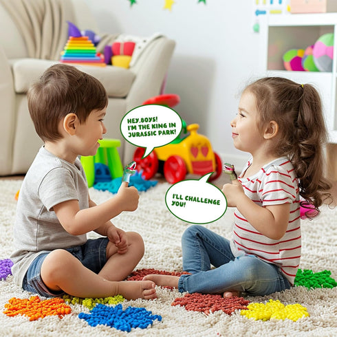 Fun Little Toys 10 Pcs Dinosaur Head Finger Puppets, Best Choice for Party Favors and Goodie Bag Fillers