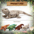 Lenwen 5 Pieces Bearded Dragon Lizard Plush Toy Set, 26 Inch Bearded Dragon Stuffed Animal with 4 Plush Baby Lizards