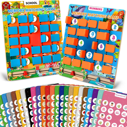 2 Pack Matching Memory Game for Kids Age 3 4 5 6