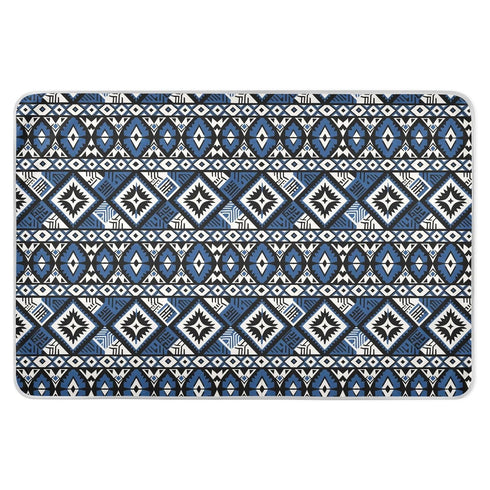 siphylline Ethnic Style Geometric Pattern Blue Extra Large Resuable Baby Bed Pad Water