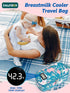 20oz 2 Packs DawnBox Breast Milk Cooler Travel Bag with Real-Time Temp Display - Holds Breastmilk Storage Bag