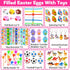 HLXGFCAI 100 PCS Prefilled Easter Eggs with Toys Inside, Easter Egg Fillers, Easter Eggs Filled, Easter Basket Stuffers
