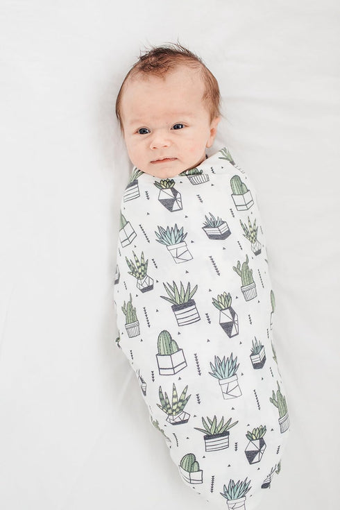 Large Premium Knit Baby Swaddle Blanket - Shiloh Design
