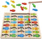 Magnetic Wooden Fishing Game Toy for Toddlers, Alphabet Fish Catching Puzzle for Preschool Learning ABC Math