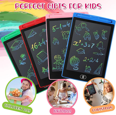 20 Pack 8.5 Inch 3-8 Zhehao LCD Writing Tablet for Kids: Colorful Drawing Doodle Boards - Reusable Erasable Doodle