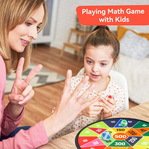BELLOCHIDDO 14" Dart Board for Kids, Dart Game for 3-10 Years Old with 8 Sticky Balls, Indoor Outdoor Party Toys