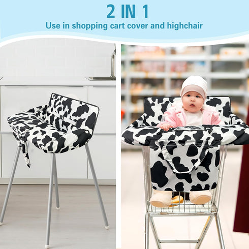 gxfcymxbd Baby,2-in-1 Shopping Cart Cover for High Chair Cover Soft,Portable, and Machine Washable,Comfortable Cotton