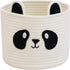 T&T Homewares Small Cute Panda Bear Basket for Kids Room Decor, Baby Shower, Baby Laundry Organizer