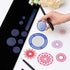 Chivao Spiral Art Gear Geometric Ruler, Plastic Template for Drawing, Spiral Curve Stencils with Pens for DIY Art