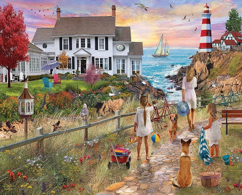 White Mountain Puzzles Beach Path Jigsaw Puzzle, 1000 Piece