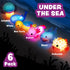 6 Pack Tub Works Under the Sea Light Up Bath Toys, | Water-Activated Light Up Toys Flash & Change Color | Easy-Grip