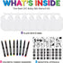 Baby Bibs Set - 2 Ply Knit Terry Solid White Feeder Bibs - Kit Includes, 8 Bibs, 8 Fabric Markers, 8 Stencils, Baby Gifts - Registry For Baby - Gender Reveal - Gift for Baby Party - Baby Shower Game