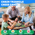 2-4 Triangle Chain Strategy Board Game: Portable Chain Triangle Chess Game for Family Game Night, Travel & Party Fun