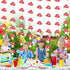 Sinload 8 Pcs Mushroom Theme Garlands Fairy Birthday Party Decorations Forest Wonderland Paper Cutouts Banners