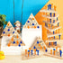 24 Pack Wooden Triangle Peg Game, Triangle Wooden Board Games, Family Travel Games, Fun Triangle Puzzle Toy