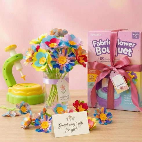 3+ Fabric Flower Bouquets Toys, DIY Craft Kits Toys for Kids - Flowers Market Toy, Build Your Flower Bouquet, Arts