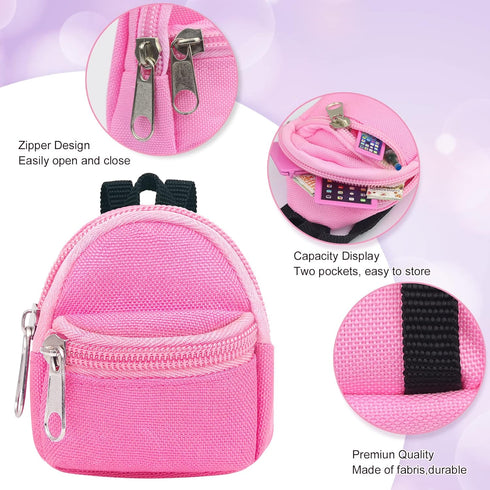 15 Pcs Mini Doll Accessories, Laptop, Tablet, Phone, Mini Food, and Backpack for 11.5 inch Dolls