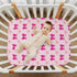 SDMKA 27x39 Inch Pink Bows Crib Sheets for Boys Girls - Portable Microfiber Fitted Crib Sheet for Playard and Mini Crib