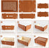 10000 Dollar Cash Target & Numbers Wooden Money Savings Box, Perfect Cash Saver and Gift for Friends (Brown)