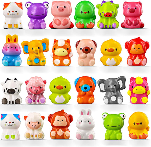 MGparty 24PCS Animal Party Favor Toys, Stress Relief Fidget Toys for Kids, Goodie