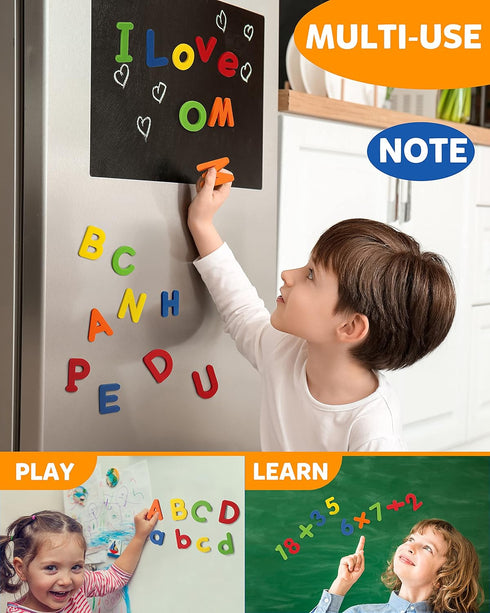 Coogam EVA Magnetic Letters Numbers 78 Pcs, Colorful Educational Toy Set for Preschool Learning, ABC & 123