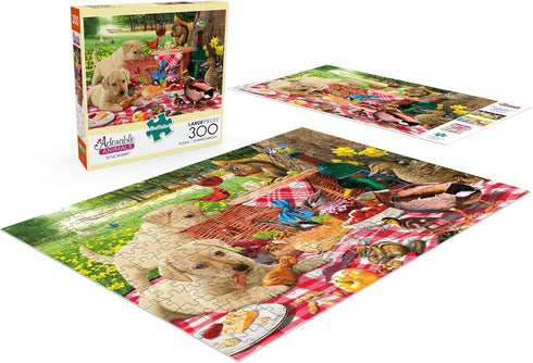 Buffalo Games Picnic Raiders - 300 LARGE Piece Jigsaw Puzzle in Red