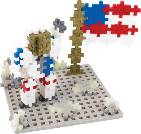 PLUS PLUS Baseplate Duo - Gray and Blue, 4.5 x 4.5 inches, Base Accessory for Building Creations, STEM Toy