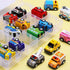 18 Pack Assorted Pull Back Car Toys with Storage Organizer Box, Mini Vehicle Set for Child Toddler Birthday Gift