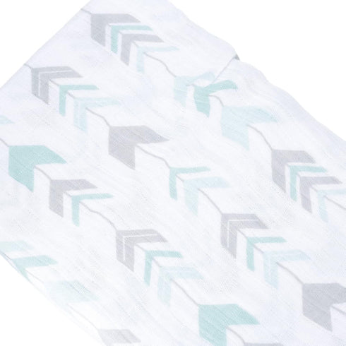 Summer Teal Muslin Changing Pad Cover (Geometric)