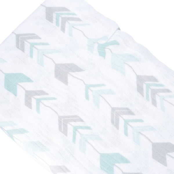 Summer Teal Muslin Changing Pad Cover (Geometric)