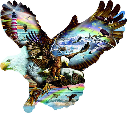 Eagle Eye Jigsaw Puzzle - 1000 Pieces by SUNSOUT INC - Special Shape by Artist Lori Schory