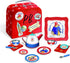 YOTTOY Paddington Bear Collection, 14-Piece Kids Tin Tea Set with Illustrations & Sturdy Carrying Case