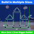 Fun Forts Glow Fort Building Kit for Kids - 81 Pack Glow in The Dark STEM Building Toys for Indoor Outdoor Play