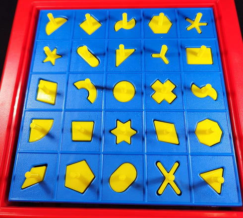 Perfection Board Game, Complete Set of 25 Replacement Pieces, Parts, Shapes, and Pegs