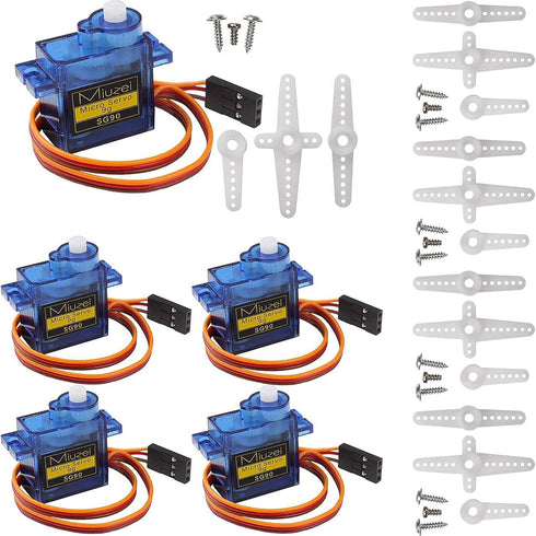 Sg90 9g Micro Servo Motor, Miuzei Mini Small Servos Motor Kit Metal