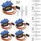 Sg90 9g Micro Servo Motor, Miuzei Mini Small Servos Motor Kit Metal