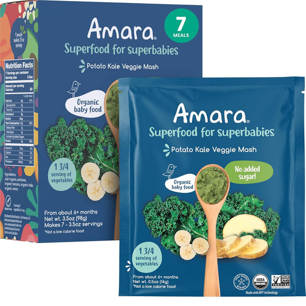 Amara Organic Baby Food - Stage 2 - Kale Potato - Baby
