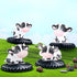 Outus 8 Pieces Cow Honeycomb Centerpieces - 3D Cow Party Decoration for Tables, Farm Animal Barn Party Supplies