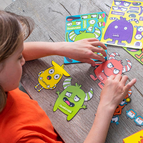 Open The Joy's Magnetic Emotions Playset, Learn and Express Feelings with Magnetic Characters, Ages 4+