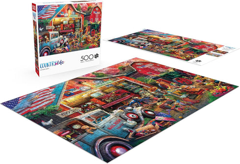 Buffalo Games - Eduard - Antique Barn - 500 Piece Jigsaw Puzzle for Adults, Perfect for Game Nights