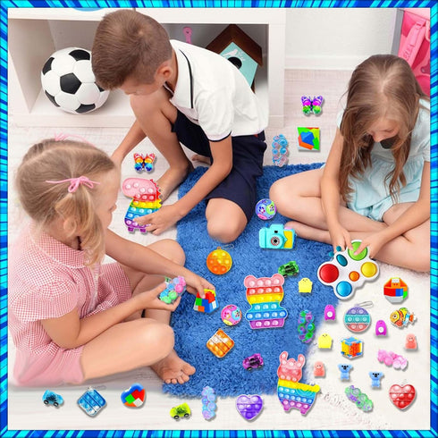 HOLILURE 324PCS 3-5 4-8-12, Pack Party Favors for Kids Fidget Toys Birthday Bulk Goodie Bag Stuffers, Treasure Box Toys