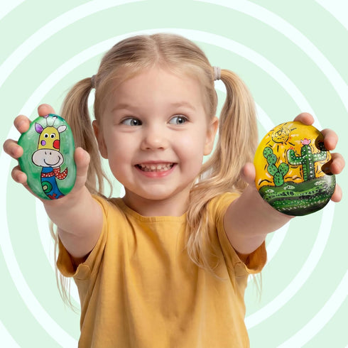 6-12, Set, JOYIN Rock Painting Kit for Kids, Arts and Crafts for Girls & Boys Ages DIY Supplies for Painting Rocks