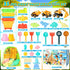 35PCS 3 Bucket,3 2 3-10 Beach Toys for Kids Sand Toys with Collapsible Dump Truck,Beach Shovel,Sand Castle Building