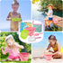 FHOZGECY Beach Toys, Sand Toys with Collapsible Bucket, Sand Sifter, Beach Mesh Shovel, Shark Tooth Sifter and Mesh Bag