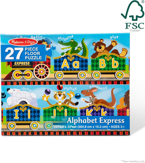 Melissa & Doug Alphabet Express Jumbo Jigsaw Floor Puzzle (27 pcs, 10 feet long)