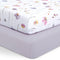 Evolur Be Wild Light 2 Pack Crib Sheet, Fitted Crib Sheet for