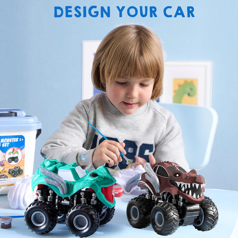 JOYIN Kids Craft Kit, Build & Paint Your Own Monster Car Art & Craft Kit, DIY Toy Set for Kids