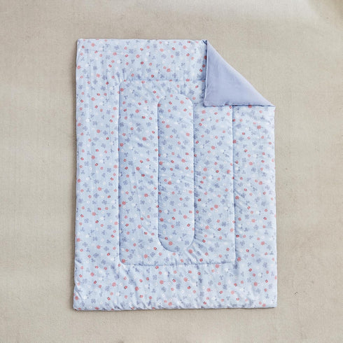 Set Boys,4 Sets,Blue Set,Include DuShow Toddler Bedding for Girls and Piece Bed-in-a-Bag Toddler Comforter Floral Crib