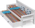 Badger Basket Toy Doll Sofa and Daybed Combo with Trundle Bed for 18 inch Dolls, White/Multi